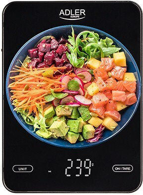 Adler Digital Kitchen Scale 1gr/10kg Black