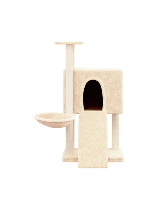 vidaXL Kratzbaum Katzenbäume Beige 3 Ebenen 71.5x60x96cm