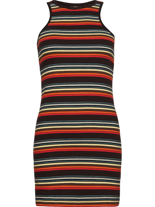 Vintage Stripe Summer Mini Dress Striped