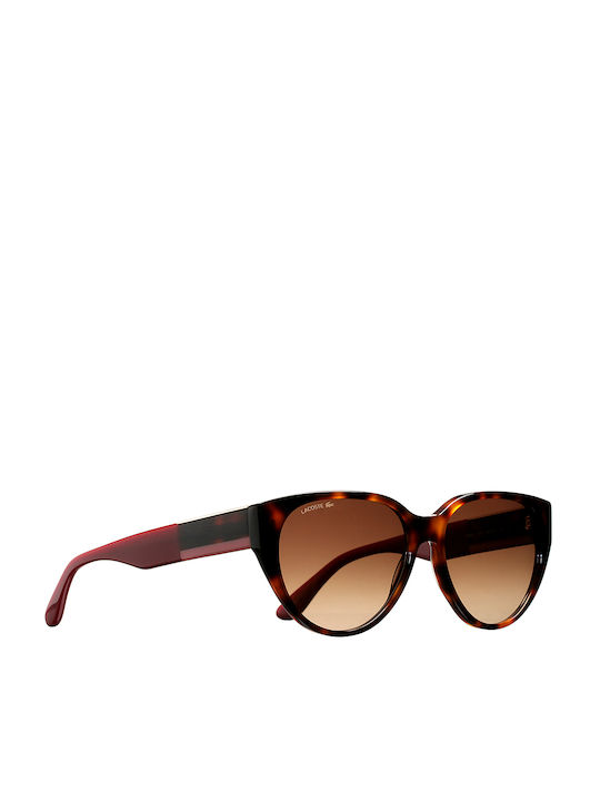 Lacoste Women's Sunglasses with Brown Tartaruga Plastic Frame and Brown Gradient Lens L985S-240