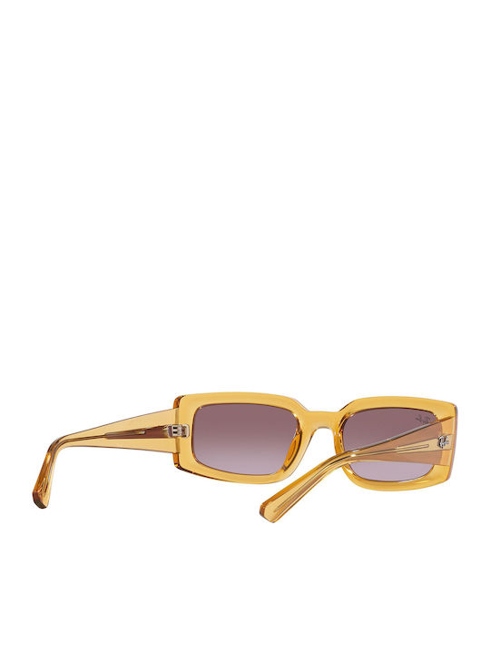 Ray Ban Kiliane Unisex Ochelari de soare cu Galben Cadru și Violet Degrade Lentilă