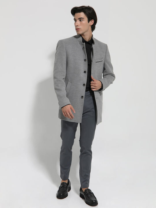 Tresor Men's Half Coat Gray