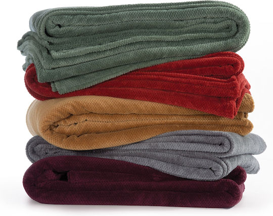Nef-Nef Homeware Fleece Blanket Single 160x220cm Mauve