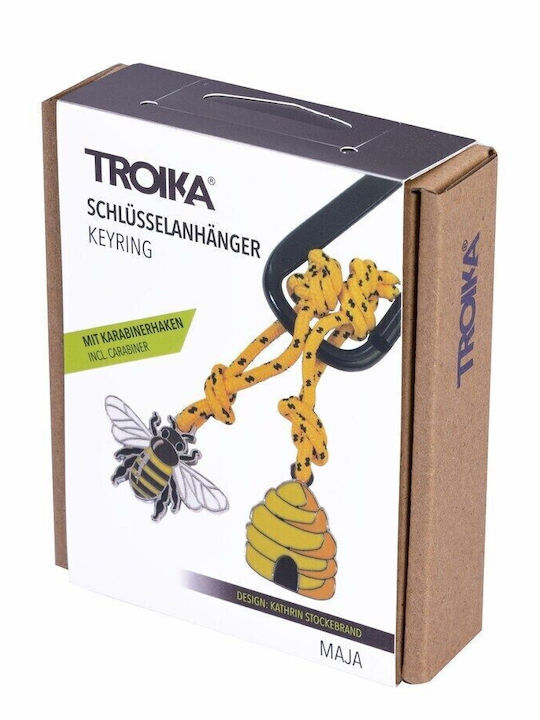 Troika Schlüsselanhänger Brieftasche Maja Carabiner Metallisch Biene und Bienenstock