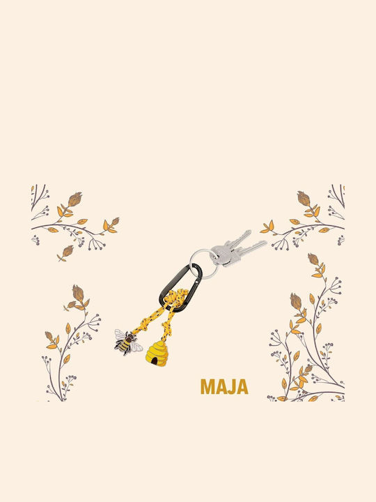Troika Schlüsselanhänger Brieftasche Maja Carabiner Metallisch Biene und Bienenstock