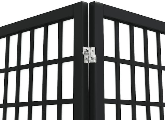 vidaXL Dekorativer Raumteiler Hölzernes mit 6 Paneelen Black 240x170cm