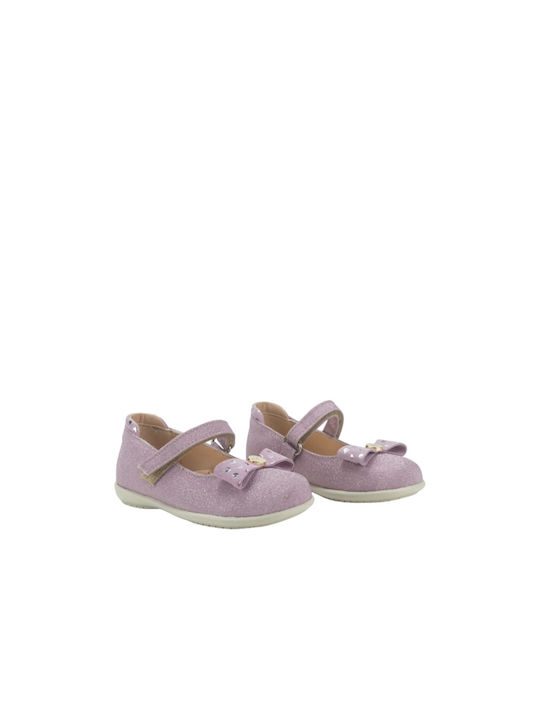 Scarpy Kids Ballerinas with Hoop & Loop Closure Pink