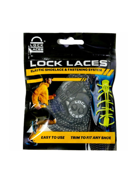 Lock Laces Κορδόνια Παπουτσιών Ελαστικά Λευκά 2τμχ 122cm