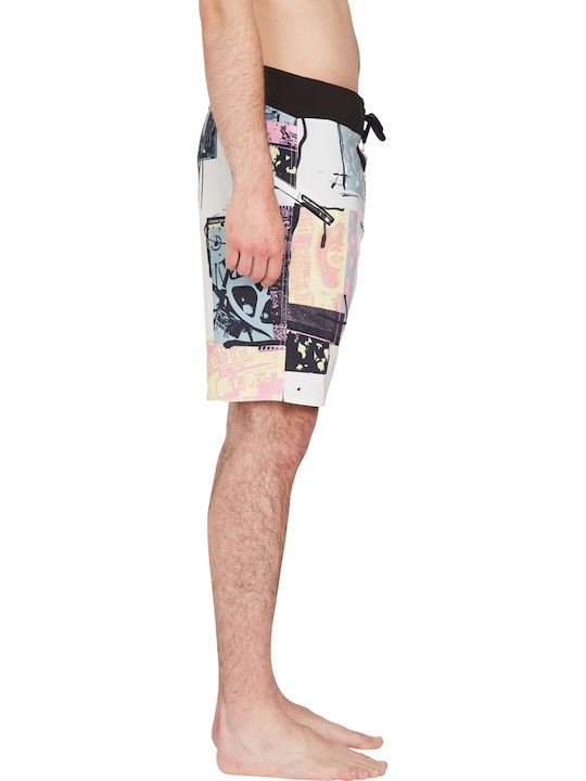 Entertainment FLYER' 19 Men's Swimwear Bermuda White with Patterns