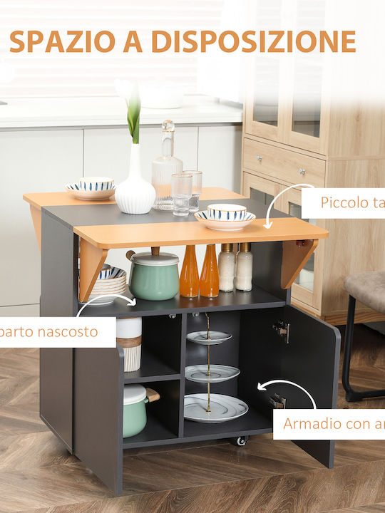 Table Kitchen Wooden Gray 70x83x75cm
