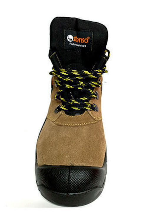 Stenso Boots Safety Brown S1 with Certification AN