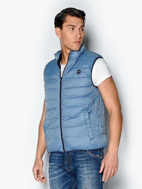 Sleeveless Jacket Puffer Blue-Light Blue