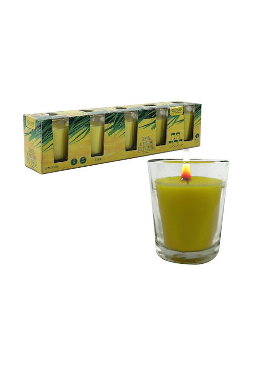 ArteLibre Scented Candle Lemongrass Jar Green 45gr 5pcs