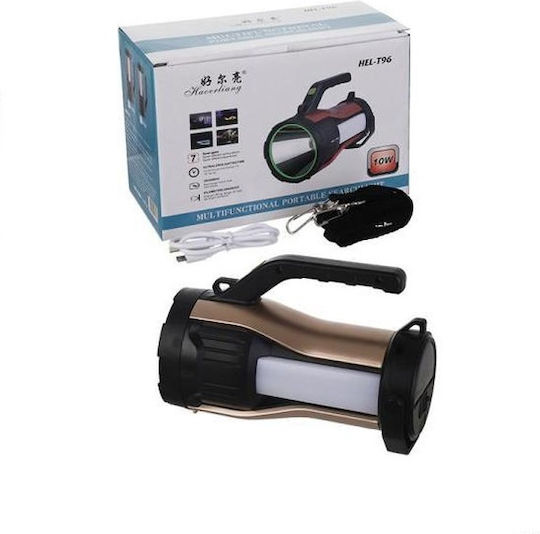 Rechargeable Flashlight LED Dual Function T93 Black