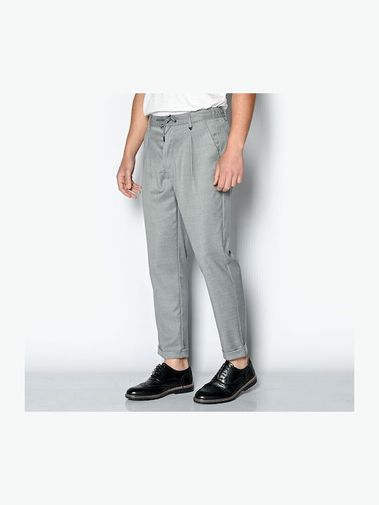 Trousers Chino Elastic in Loose Fit Gray