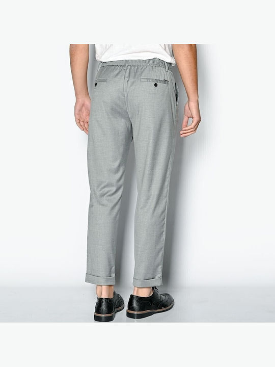 Trousers Chino Elastic in Loose Fit Gray