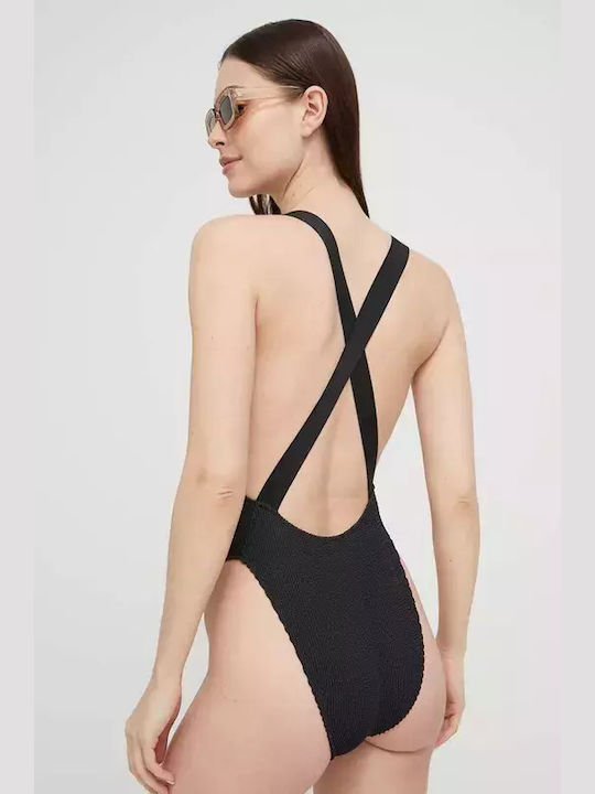 Tommy Hilfiger One-Piece Swimsuit with Open Back Black