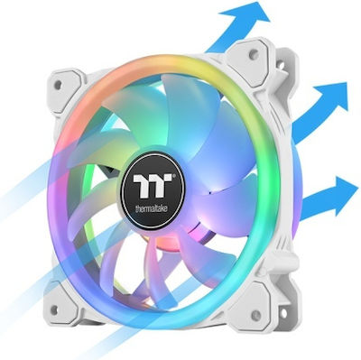 Thermaltake SWAFAN 14 RGB Case Fan 140mm με Σύνδεση 9-Pin 3τμχ Premium Edition White