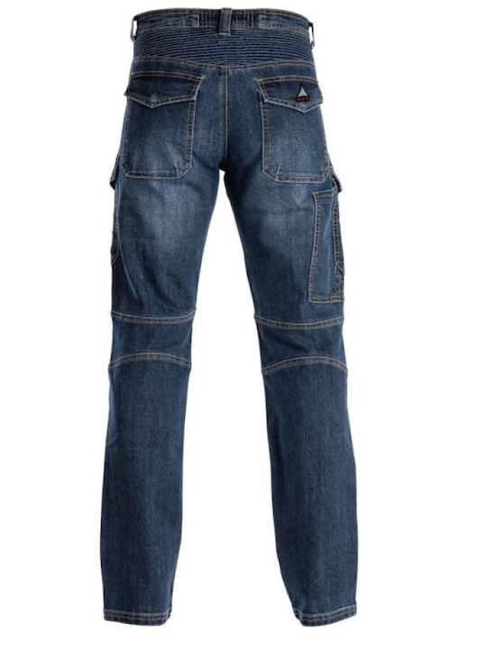 Siggi Biker Παντελόνι Εργασίας Τζιν Navy Μπλε