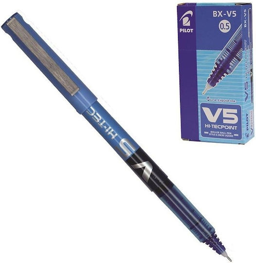 Pilot V5 Pen Rollerball 0.5mm Blue with Blue Ink 12pcs