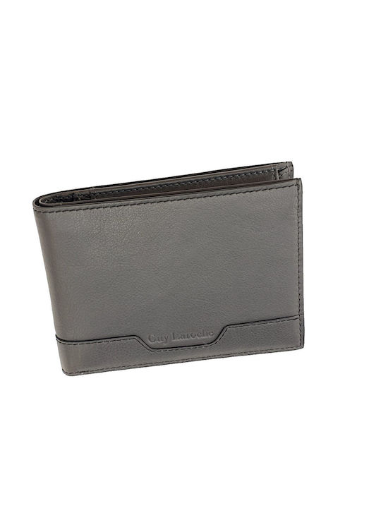 Guy Laroche Men's Leather Wallet with RFID Gray