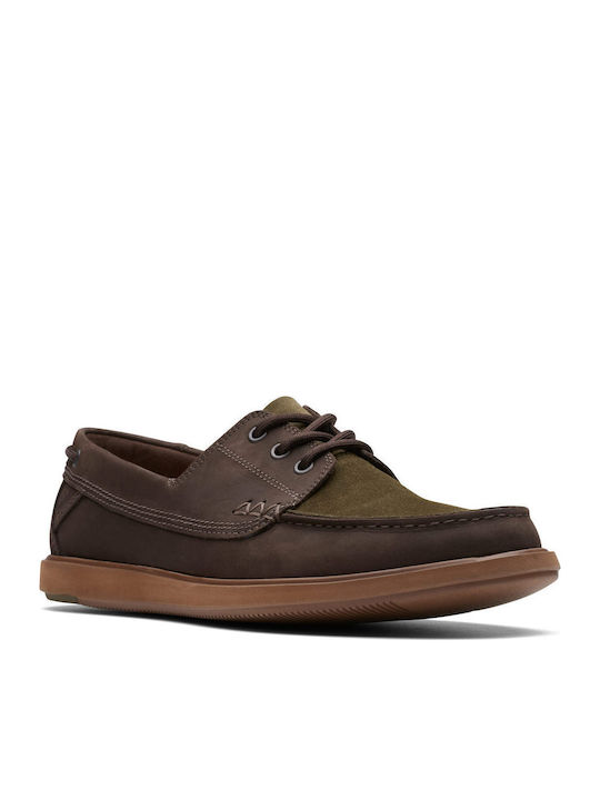 Men's Leather Boat Shoes Brown