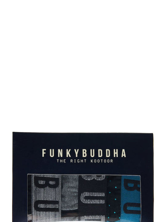 Funky Buddha Herren Boxershorts Mehrfarbig 3Packung