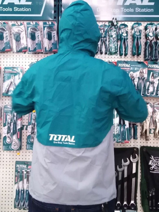 Total Work Jacket with Hood Turquoise