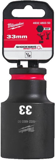 Milwaukee Socket Pneumatic Hex with Square Drive 1/2" Diameter 33mm