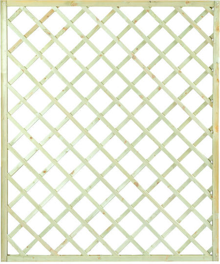 Garden Trellis (12x12) Made of Wood with Rhombus Grid Design in Beige Colour 60x180cm