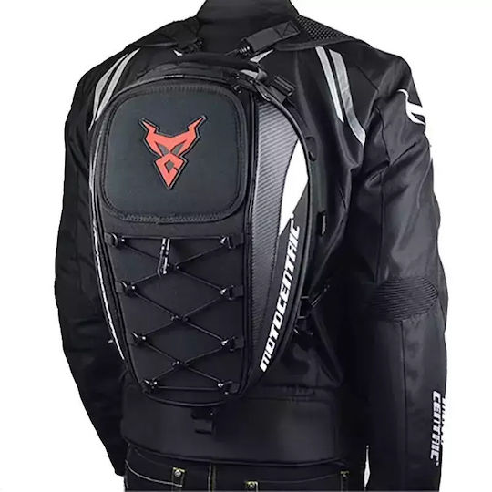 MC-0102 Motorcycle Tank Bag with Tanklock Black / Red 37lt