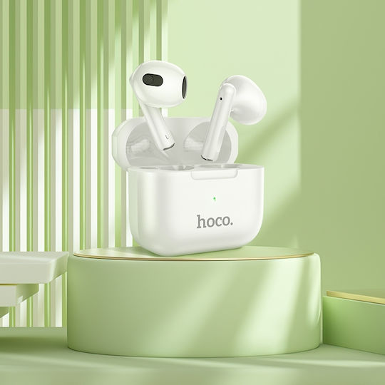 Hoco EW30 In-ear Bluetooth Handsfree Ακουστικά με Θήκη Φόρτισης Λευκά