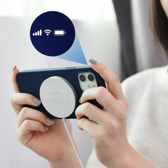 Choetech Ladegerät mit integriertem Kabel USB-C 15W Weißs (T518-F)