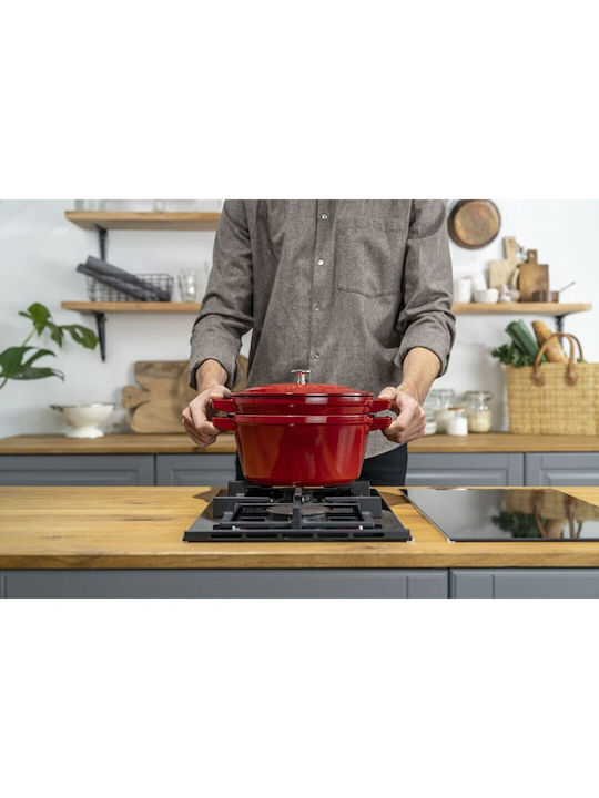 Zwilling J.A. Henckels Staub La Cocotte Комплект Саксии От Чугун Червен 3 Части