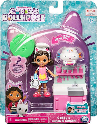 Spin Master Jucărie Miniatură Gabby´s Dollhouse Cat-tivity Pack Cooking Gabby Prânz & Gustări pentru 3+ Ani