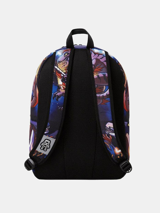 Space Junk Dinosaur Guitars Schulranzen Rucksack Junior High-High School Mehrfarbig mit Flaschenhalter