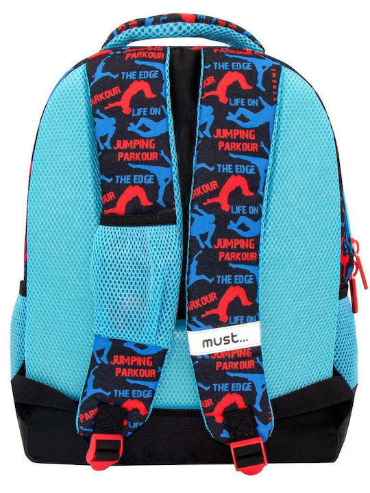 Must Extreme Parkour with 3 Compartments School Bag Backpack Elementary, Elementary Multicolored