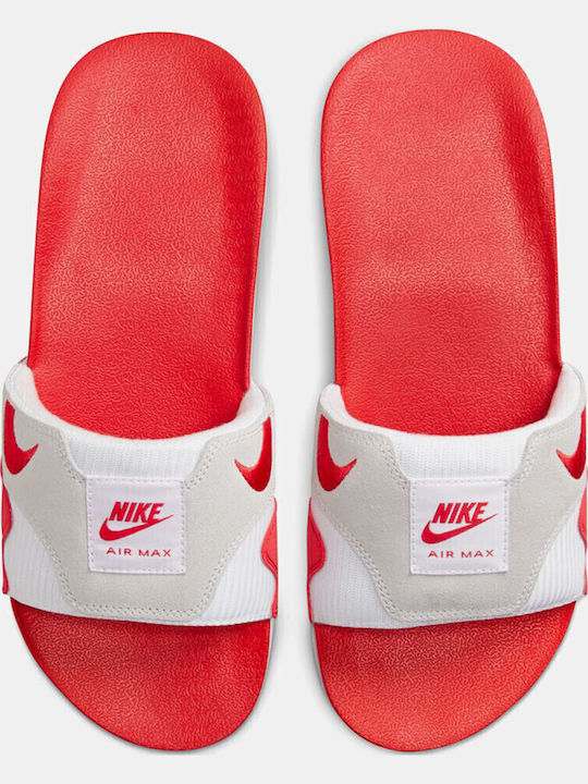 Max 1 Herren Slides White/University Red-Black