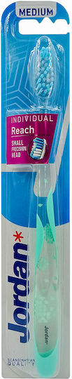 Jordan Individual Reach Manual Toothbrush Medium Turquoise