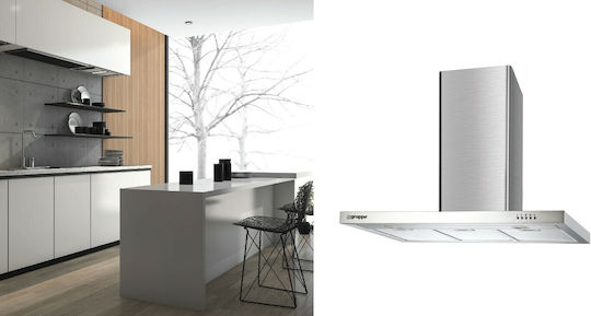 Gruppe Ostria 90 Kamin-Dunstabzug 90cm Inox