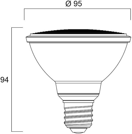 Sylvania Refled Retro V2 Λάμπα LED 11W για Ντουί E27 και Σχήμα PAR30 Θερμό Λευκό 820lm Dimmable