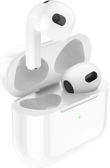 Borofone BW26 Earbud Bluetooth Handsfree Ακουστικά με Θήκη Φόρτισης Λευκά
