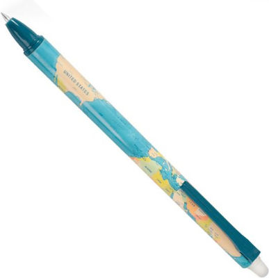 Total Gift Στυλό Ballpoint με Μπλε Mελάνι Blue Map Erasable