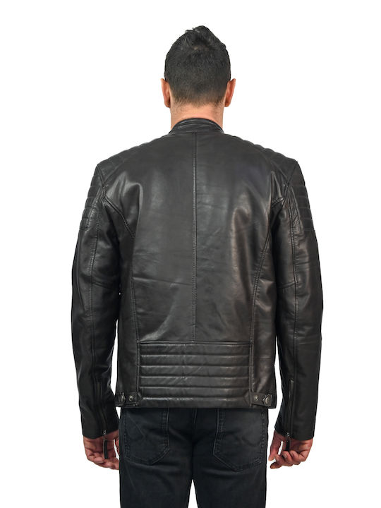 Leatherland Men's Winter Leather Jacket Black