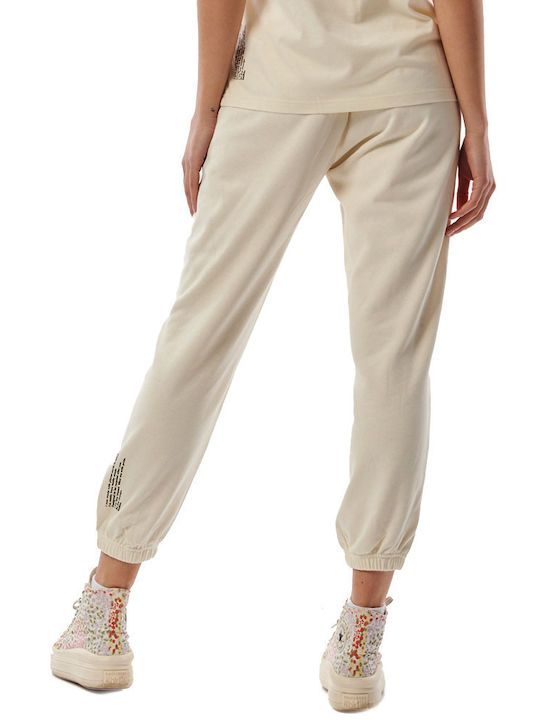 Body Action Damen-Sweatpants Jogger Ecru