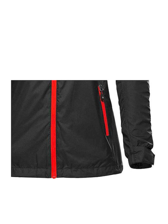 Stormtech GXJ-2W Women's Short Sports Softshell Jacket Waterproof and Windproof for Winter with Hood Black/Bright Red