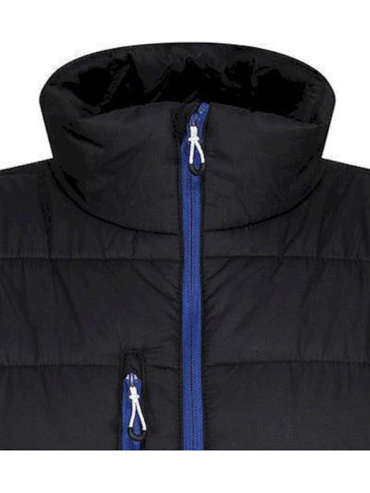 TRA892 Αμάνικο Χειμωνιάτικο Μπουφάν Puffer Black/New Royal