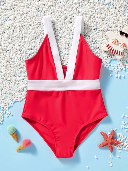 One-piece Kids Red Swimsuit for Girls