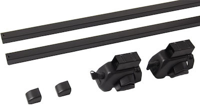 Steel 120cm Roof Bars Universal (with Roof Rack Legs and Lock) Black