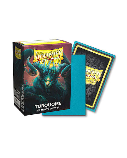 Dragon Shield Game Accessory Turquoise Matte Sleeves Standard Size 100τμχ